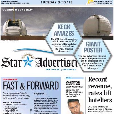 Star Advertiser Front Page 20130312