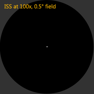 ISS view at 100x