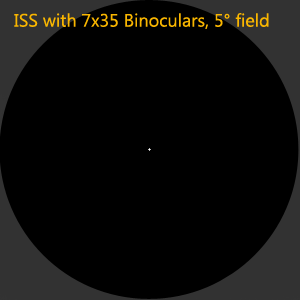 ISS in 7x35 binoculars