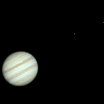 Jupiter and the moons Io and Europa