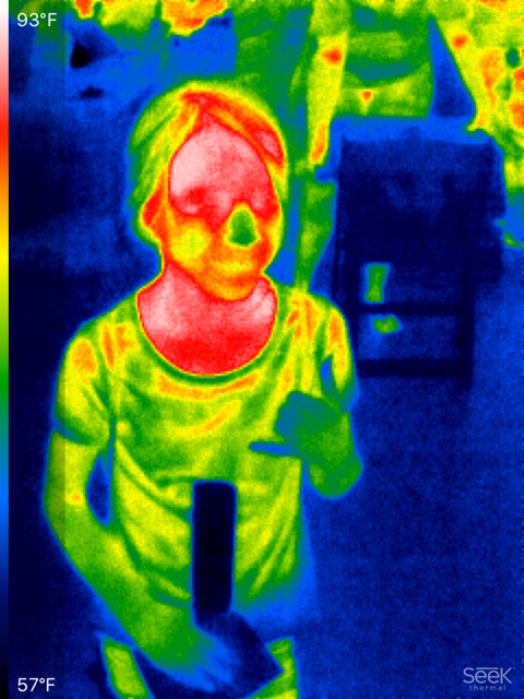 Thermal image of a young guest at AstroDay