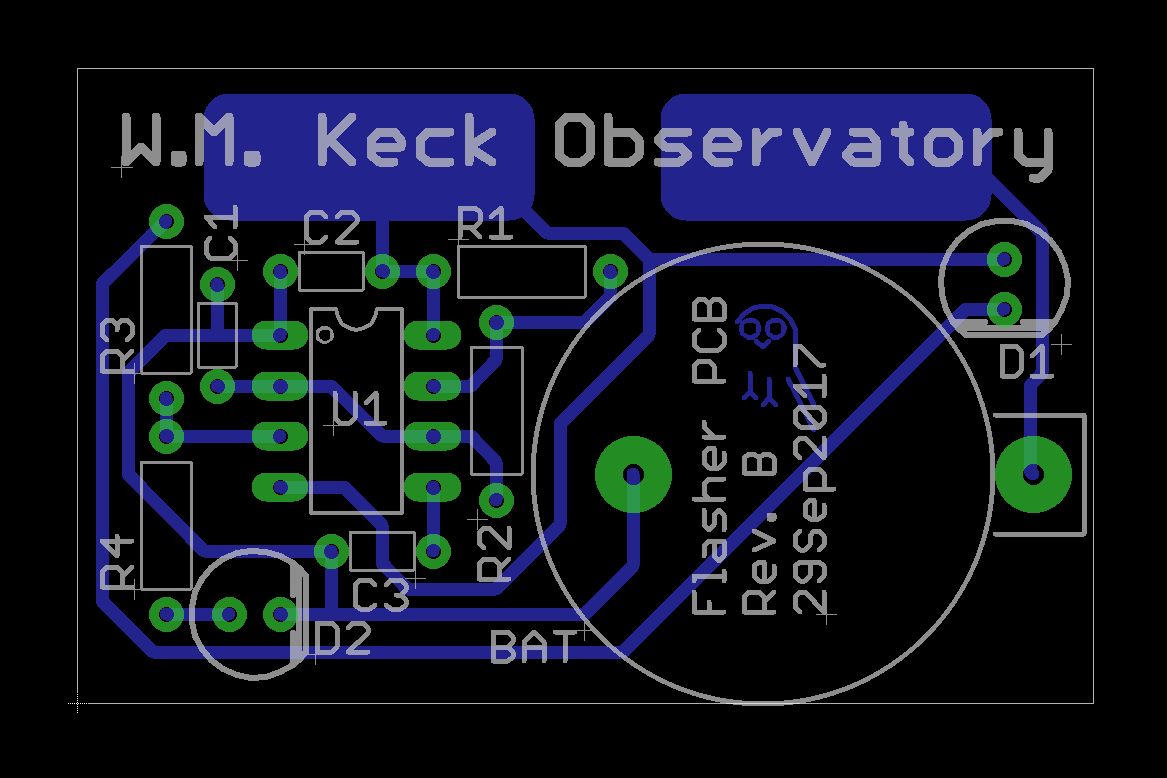 The Flasher PCB layout