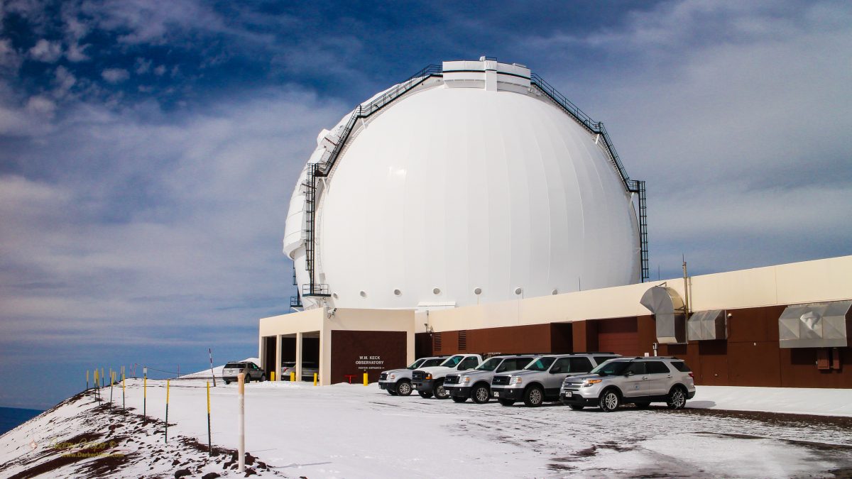 A few inches of snow do not prevent the Keck Observatory day crew from going to work