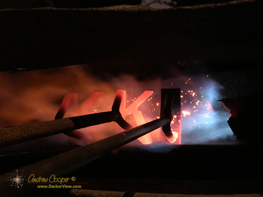 Branding irons heating at Kahua Ranch