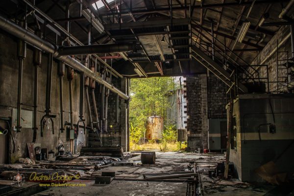 A stripped and abandoned powerhouse at Namu