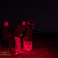 Andre and Anna using their 11" to look at M13 at Kaʻohe