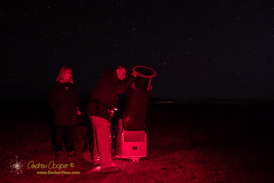 Andre and Anna using their 11" to look at M13 at Kaʻohe