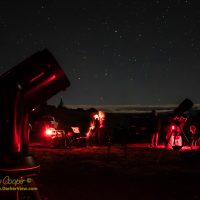 A few 'scopes set up under moonlight at Kaʻohe