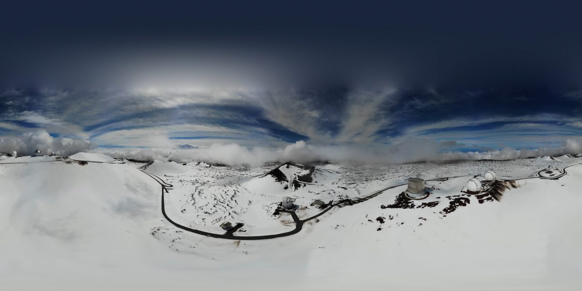 A spherical panorama of the Mauna Kea Summit