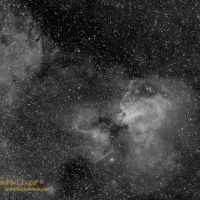The nebula complex M17 in hydrogen-alpha