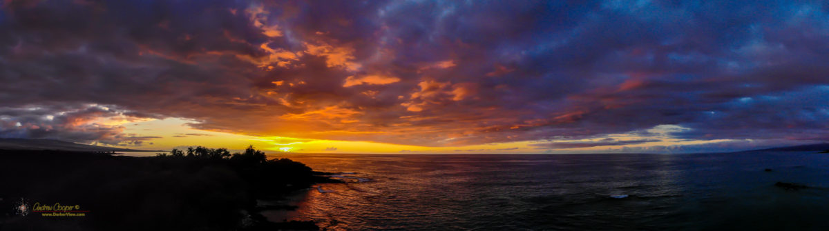 Sunset over ʻAnaehoʻomalu Bay