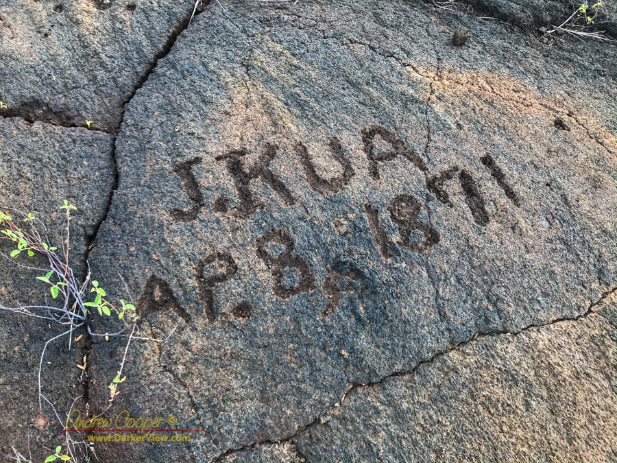 Petroglyph along the King's Trail