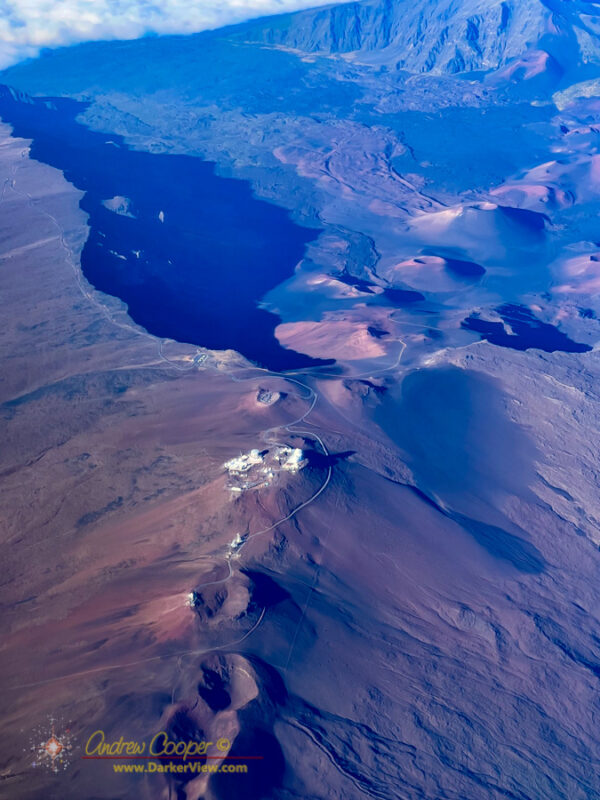 A view of Haleakalā from a mainland bound flight