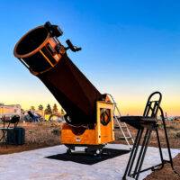 A large dobsonian set up at Oregon Star Party 2023