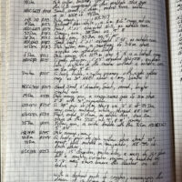 A page of notes in the 2022-2023 observing notebook