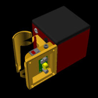A 3D rendering of the AM5 Battery Caddy