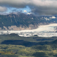 Sheridan Glacier viewed from an aircraft landing in Cordova
