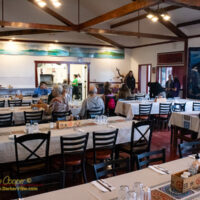 The old cannery dining hall serves breakfast at Orca Adventure Lodge