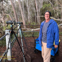 Scott of Apau Tours doing a live cast of the eruption