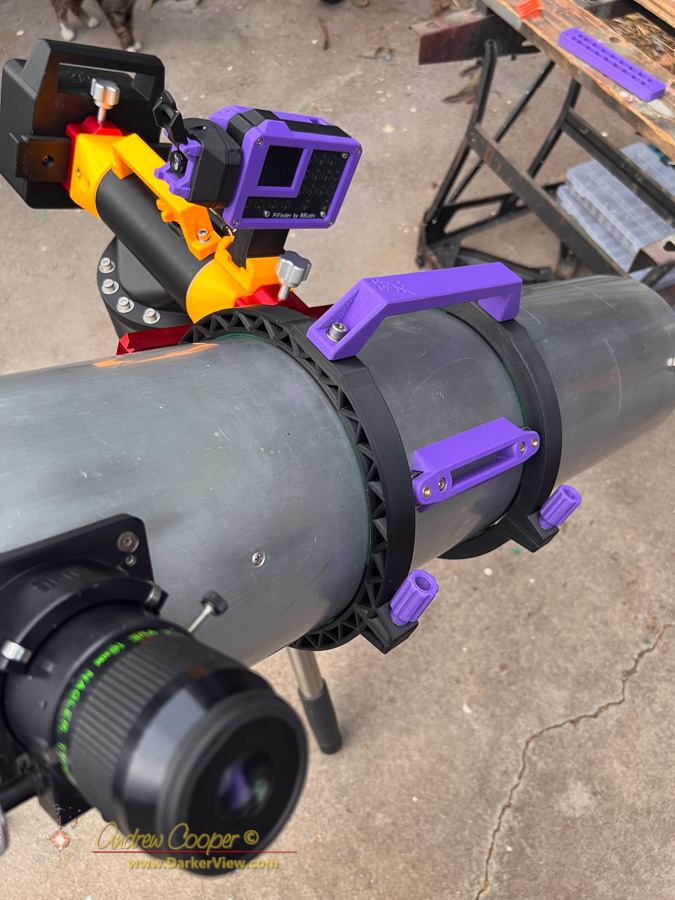 A set of new 3D printed tube rings for Primero, the 6" f/5 RFT