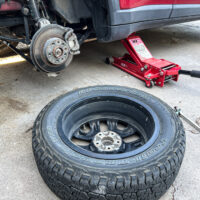 Repairing a flat tire