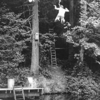The rope swing at Jerry's Pond