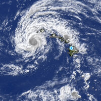 Hurricane Lala sweeps through the Hawaiian Islands