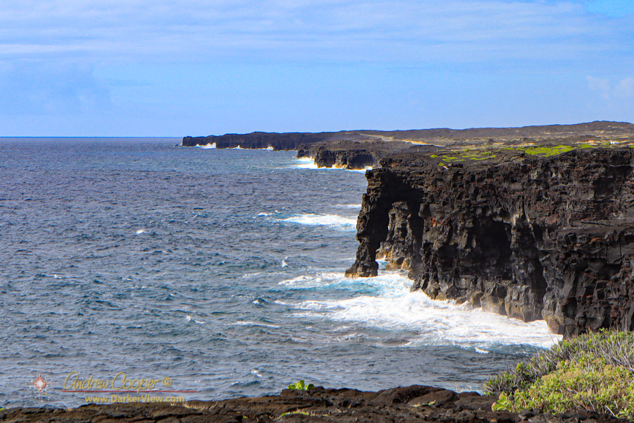 Hōlei Sea Arch and the sea cliffs along the southeastern coast of Hawai'i
